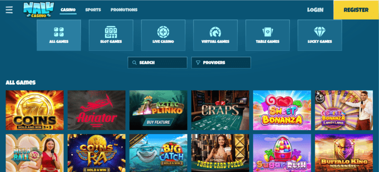 Nalu Casino spellen zonder Cruks