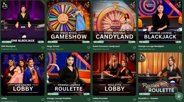 BetSixty Live Casino, pay and play casino's