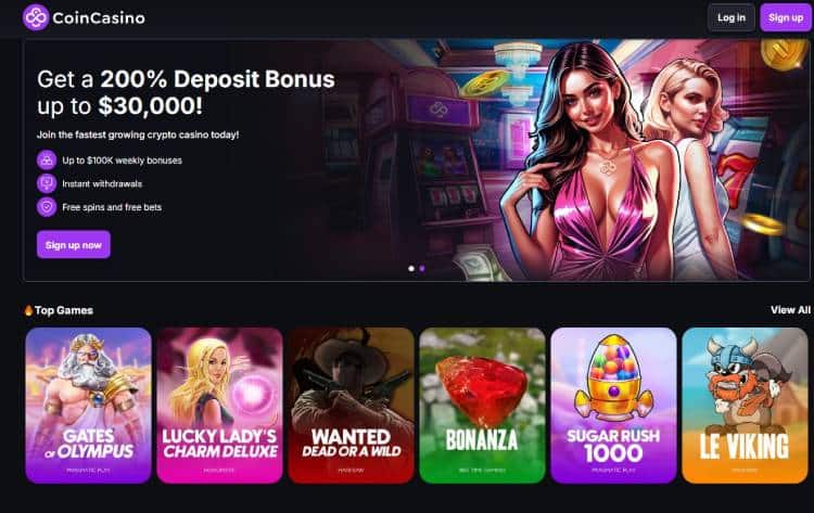 CoinCasino, gokken zonder geld
