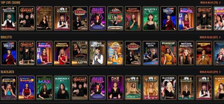 Gransino Live Casino bij dit casino zonder Cruks
